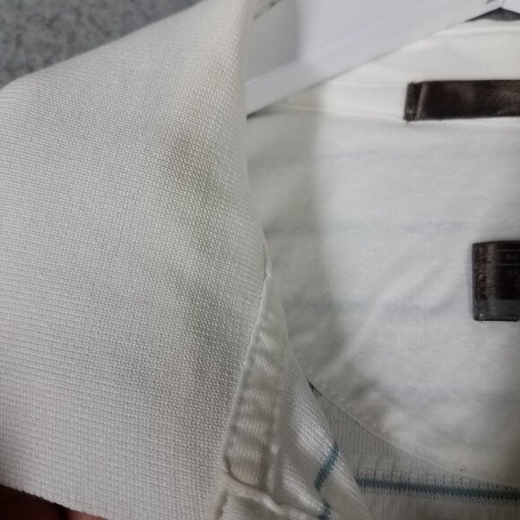 Nike Tiger Woods Polo Shirt Adult Medium White Stripe Falcon Point Golf Club Men - Picture 7 of 15